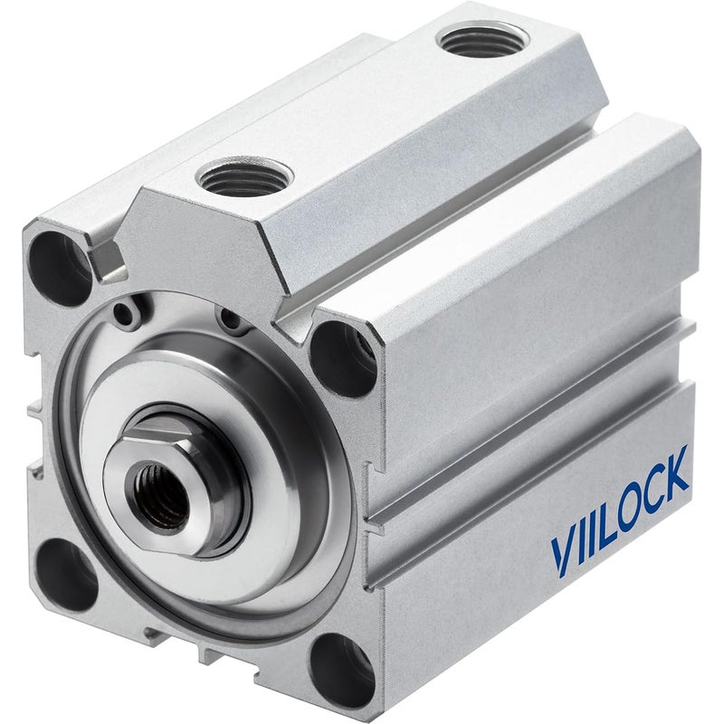 VIILOCK Pneumatic Air Cylinder 50mm Bore 50mm Stroke, Thin Air Cylinder Double Action Hydraulic Cylinders SDA 50 X 50 - Image 1